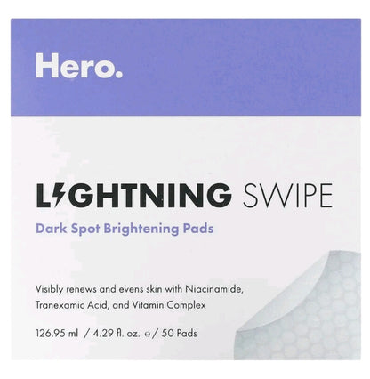 Hero Cosmetics Lightning Swipe, Dark Spot Brightening Pads, 50 Pads