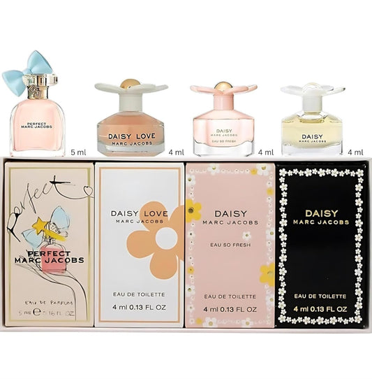 Marc Jacobs Mini Set (Daisy ET4 ML + Daisy SO Fresh ET 4 ml + Daisy Love ET 4 ml + Perfrct EP 5 ml)