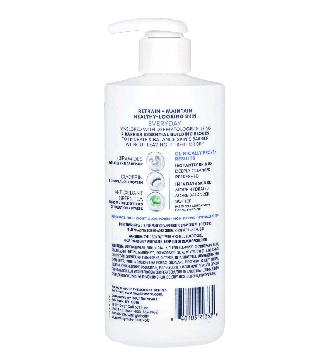 Roc Barrier Renew, Gel-To-Foam Cleanser, 12 fl oz (355 ml)