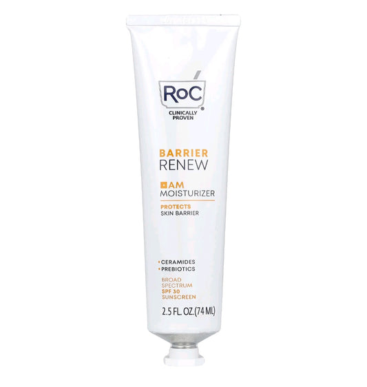 RoC Barrier Renew, AM Moisturizer, SPF 30, Fragrance- Free, 2.5 fl oz ( 74 ml)