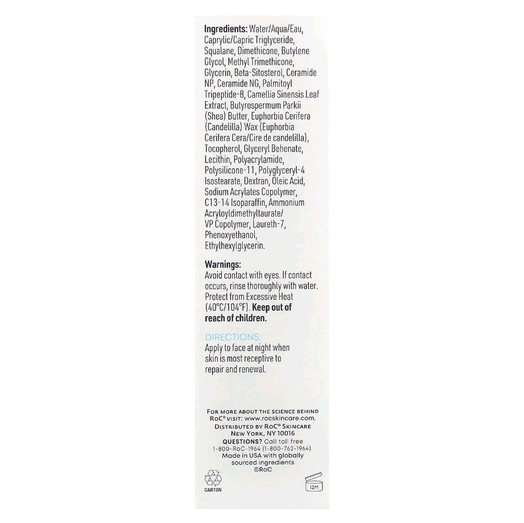 RoC Barrier Renew, PM Moisturizer, Fragrance Free, 2.5 fl oz (74 ml)