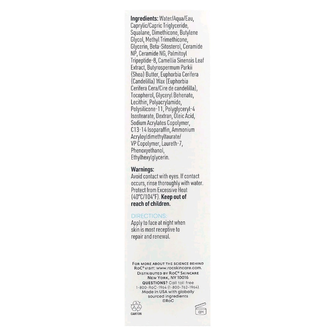 RoC Barrier Renew, PM Moisturizer, Fragrance Free, 2.5 fl oz (74 ml)