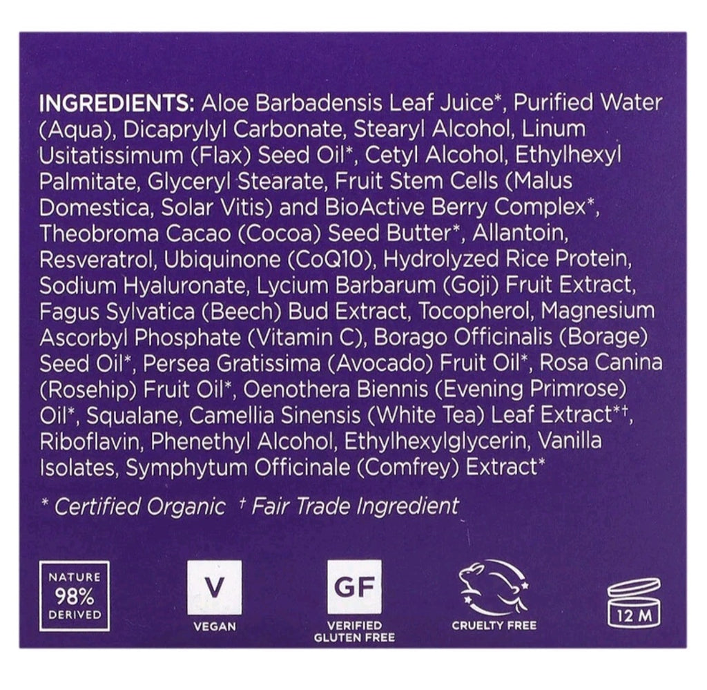 Andalou Naturals Night Repair Cream, Resveratrol Q10, 1.7 oz (50 g)