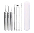 8pcs New Beauty Tool Kit, Stainless Steel Skin Blackhead Acne Pimple Comedone Extractor Tools