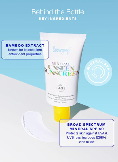 Supergoop Mineral Unseen Sunscreen SPF 40