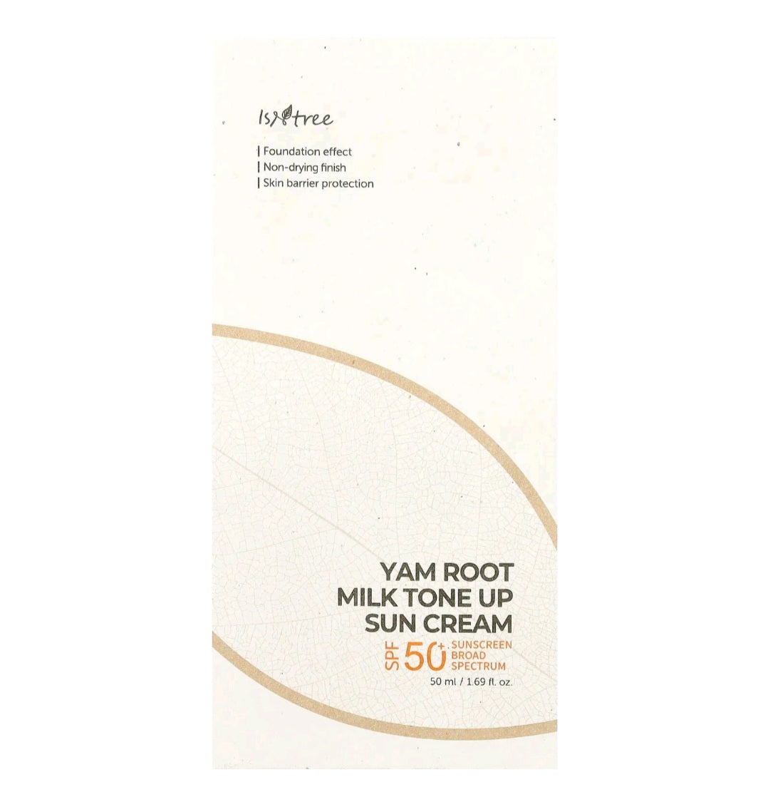 Isntree Yam Root Milk Tone Up Sun Cream SPF50+ PA++++ – 50ml | Hydrating Tinted Sunscreen