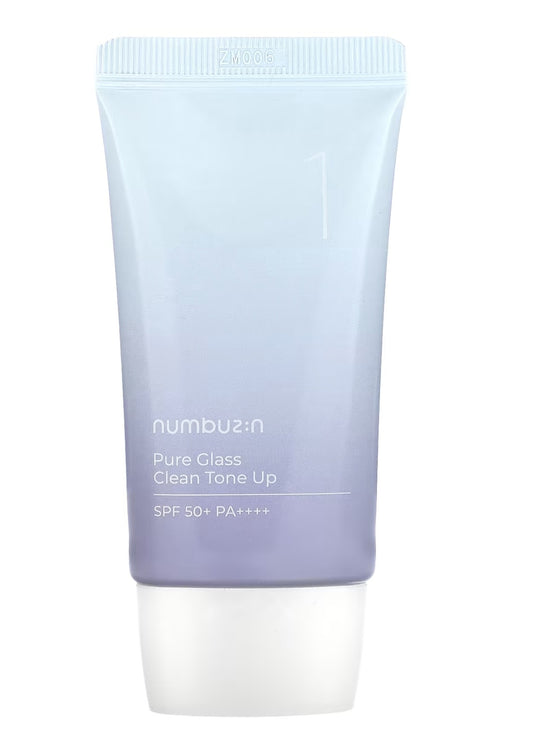 Numbuzin,
Pure Glass Clean Tone Up, SPF 50+ PA++++, No. 1, 1.69 fl oz (50 ml)