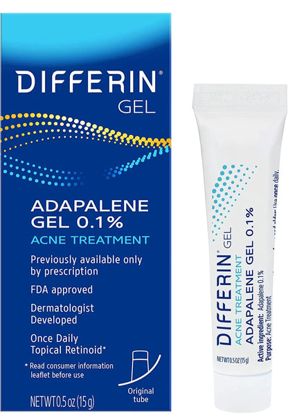 Differin, Adapalene Gel 0.1%, Acne Treatment, Fragrance Free