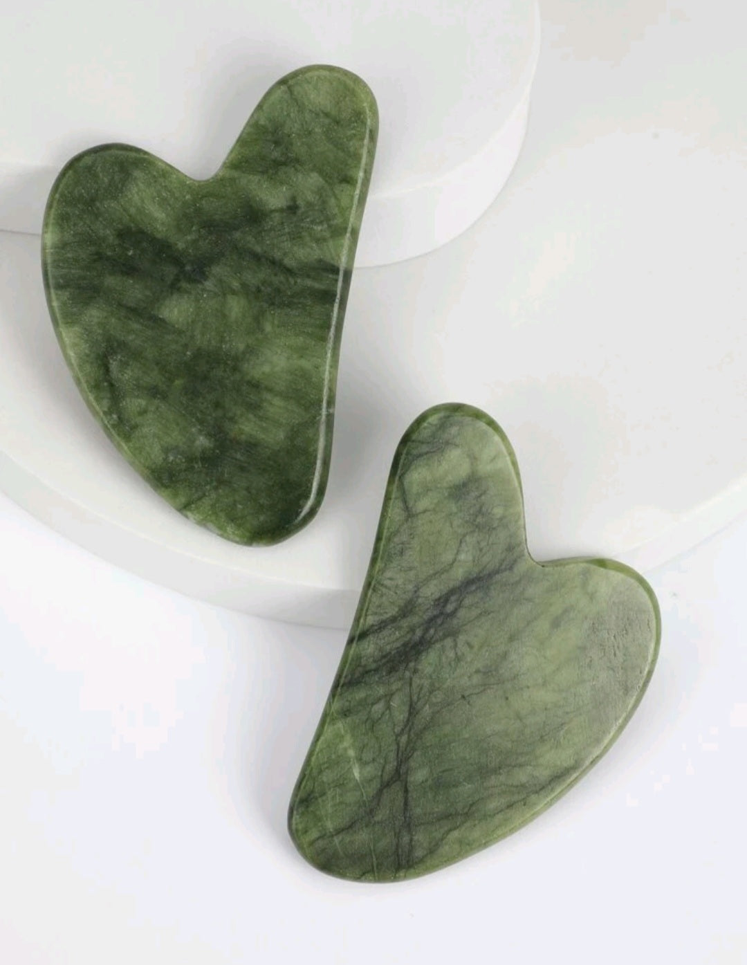 1pc Heart design Gua Sha board natural Jade facial massager