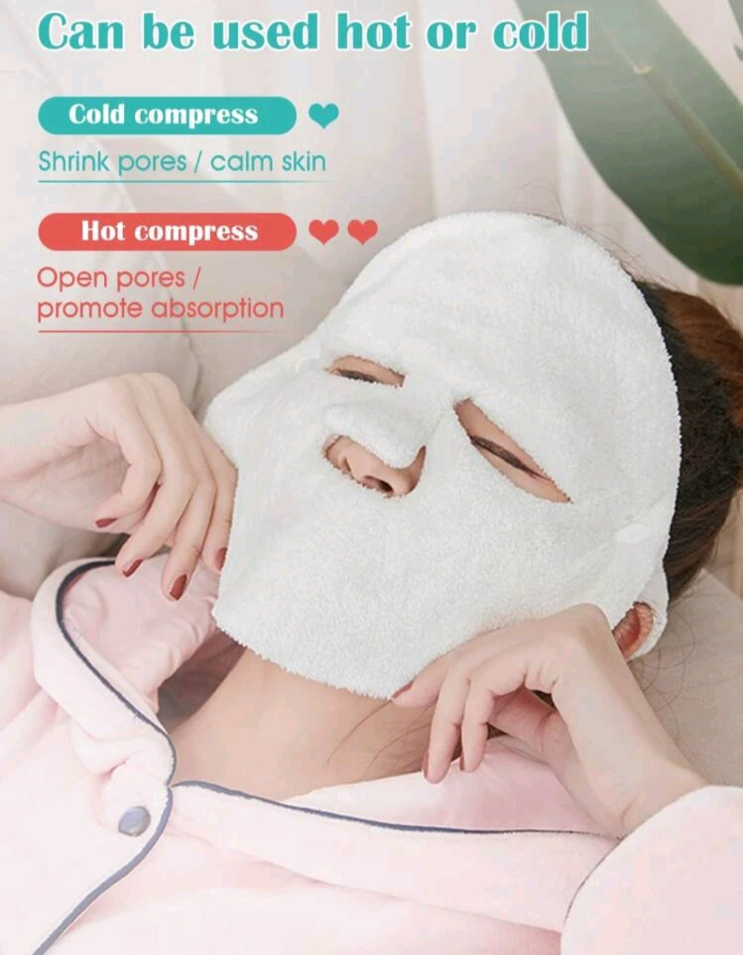 Reusable facial steamer towel