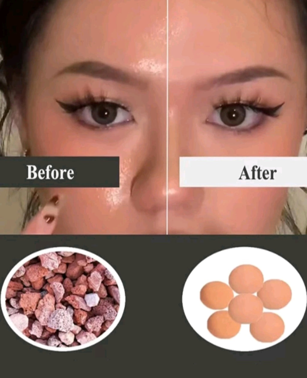 Volcanic Oil Absorbing
Face Roller Stick