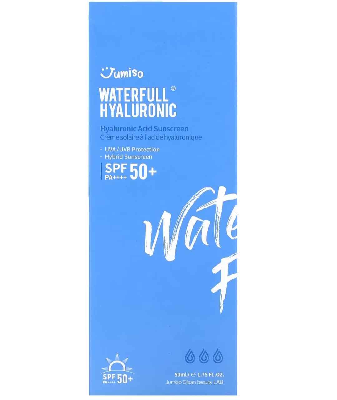 Jumiso

Waterfull Hyaluronic Acid Sunscreen, SPF 50+ PA++++, 1.75 fl oz (50 ml)