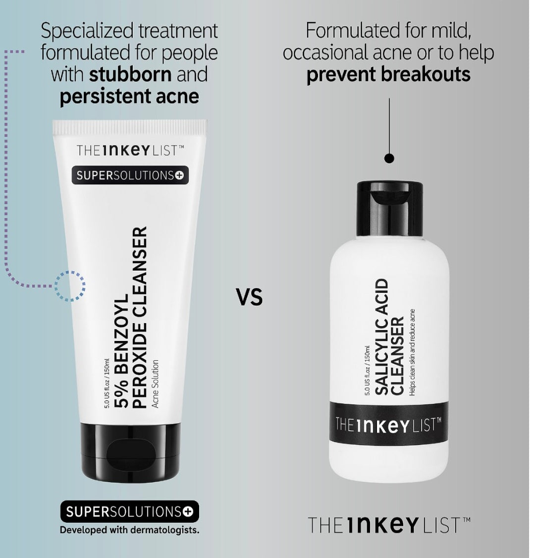 The INKEY List
Super Solutions 5% Benzoyl Peroxide Cleanser Acne Solution