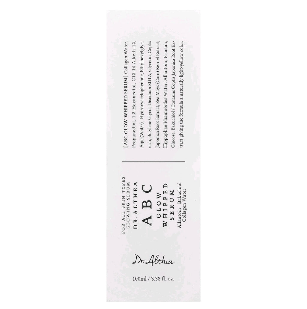 Dr. Althea ABC Glow Whipped Serum, For All Skin Types, 3.38 fl oz ( 100ml)