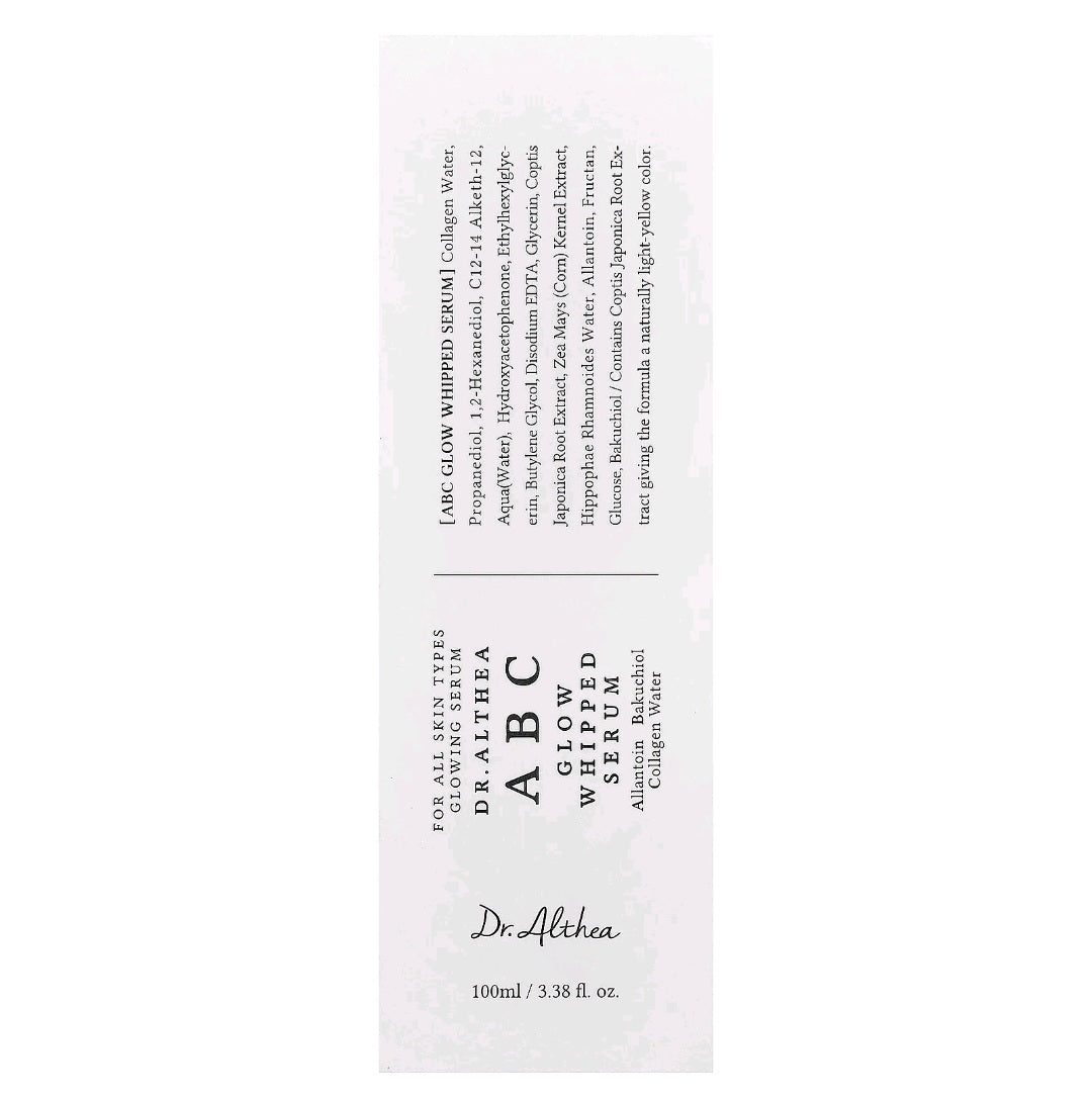Dr. Althea ABC Glow Whipped Serum, For All Skin Types, 3.38 fl oz ( 100ml)