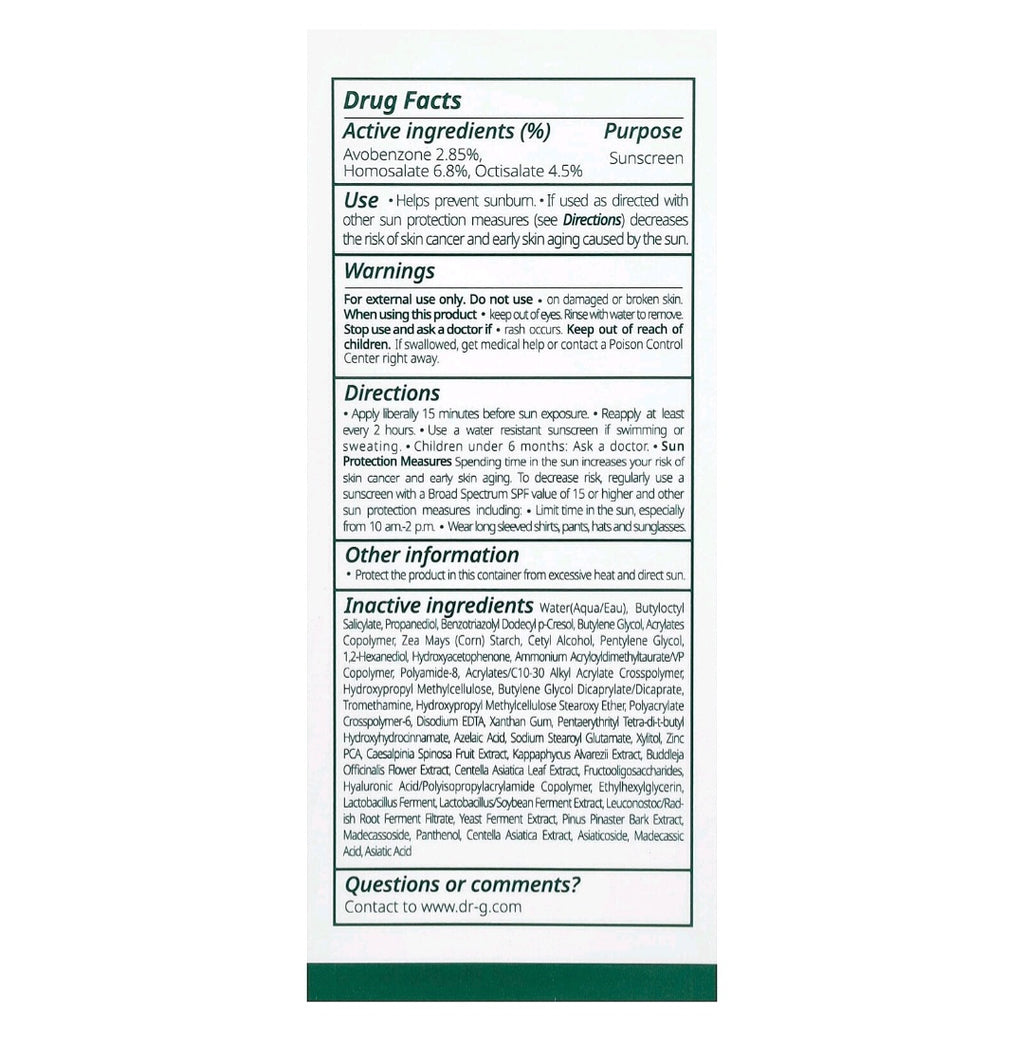 Dr.G
R.E.D BLEMISH Soothing Up Moisture Sunscreen, SPF 30, 1.69 fl oz ( 50ml)
