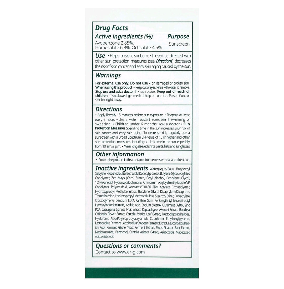Dr.G
R.E.D BLEMISH Soothing Up Moisture Sunscreen, SPF 30, 1.69 fl oz ( 50ml)