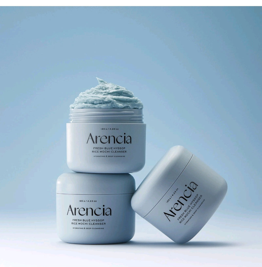 Arencia Fresh Blue Hyssop Rice Mochi Cleanser 120g