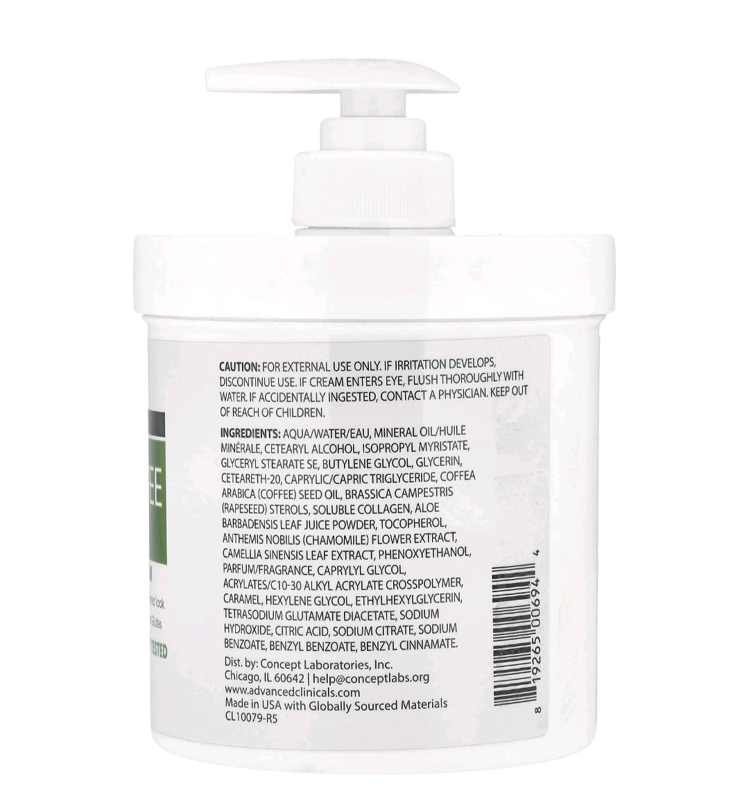 Advanced Clinical's Green Coffee Bean Oil Body Cream