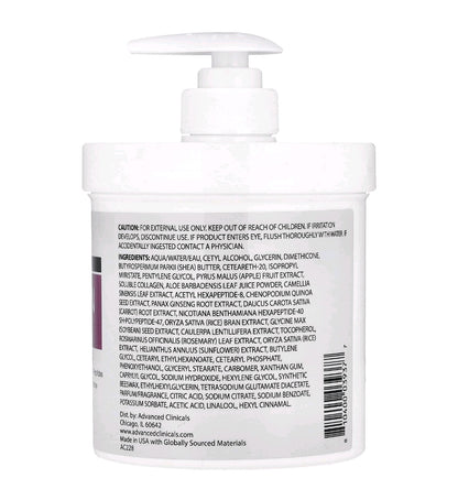 Advanced Clinical's Collagen+ Peptide Firming Body Cream 454g