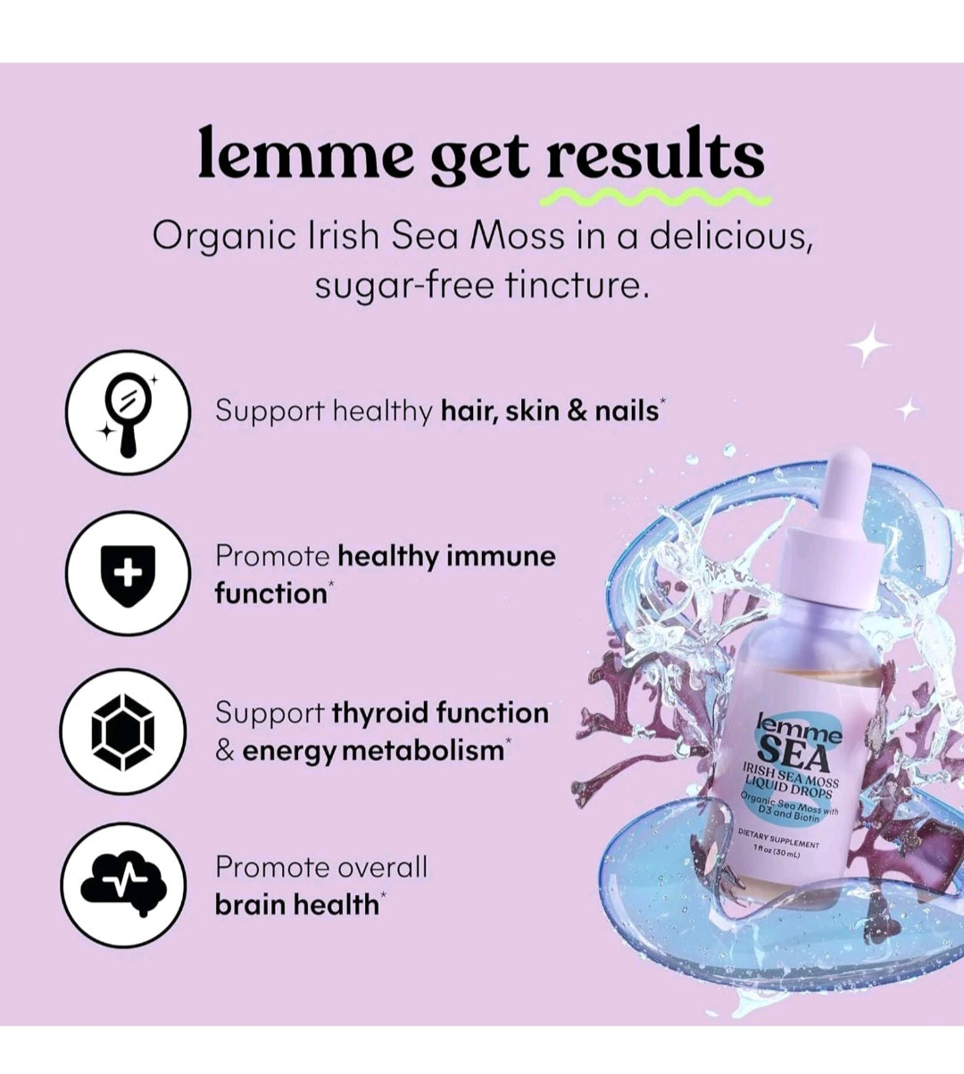 Lemme Sea Moss: Irish Sea Moss Beauty Liquid Drops