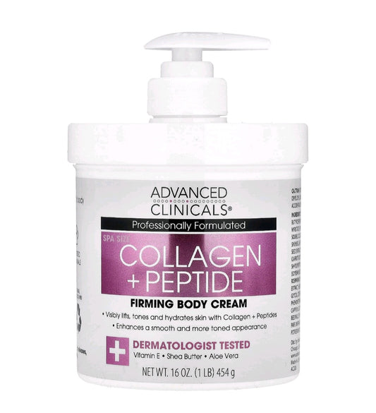 Advanced Clinical's Collagen+ Peptide Firming Body Cream 454g