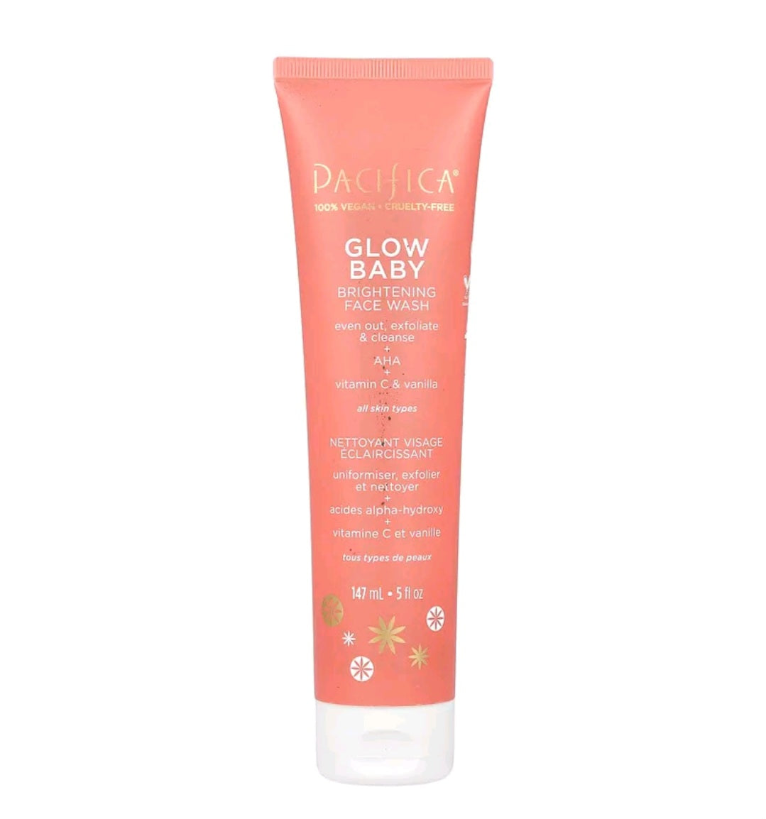 Pacifica Glow Baby, Brightening Face Wash, 5 fl oz (147 ml)