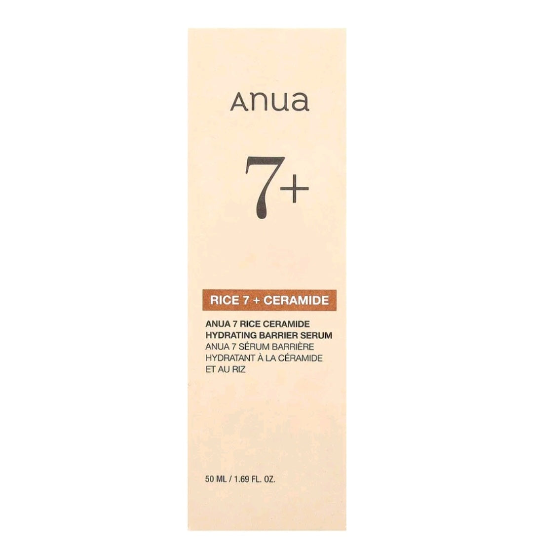 Anua 7 Rice Ceramide Hydrating Barrier Serum, 1.69 fl oz (50 ml)