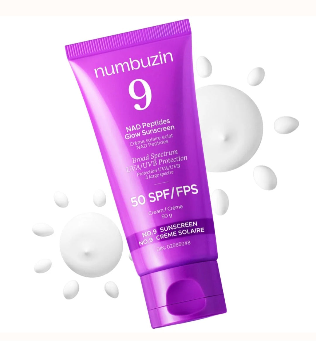 Numbuzin No.9 NAD+ Bio Super Defense, PEPTIDES Glow Sunscreen, SPF50