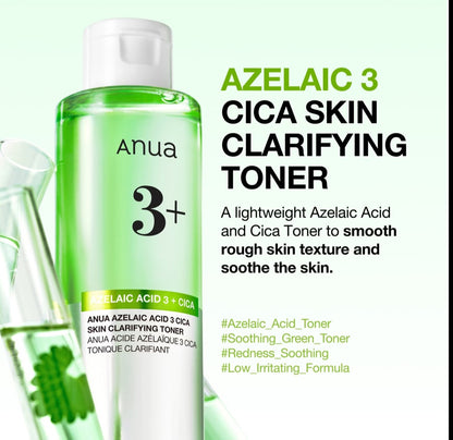 Anua Azelaic Acid 3 Cica Skin Clarifying Toner 250ml