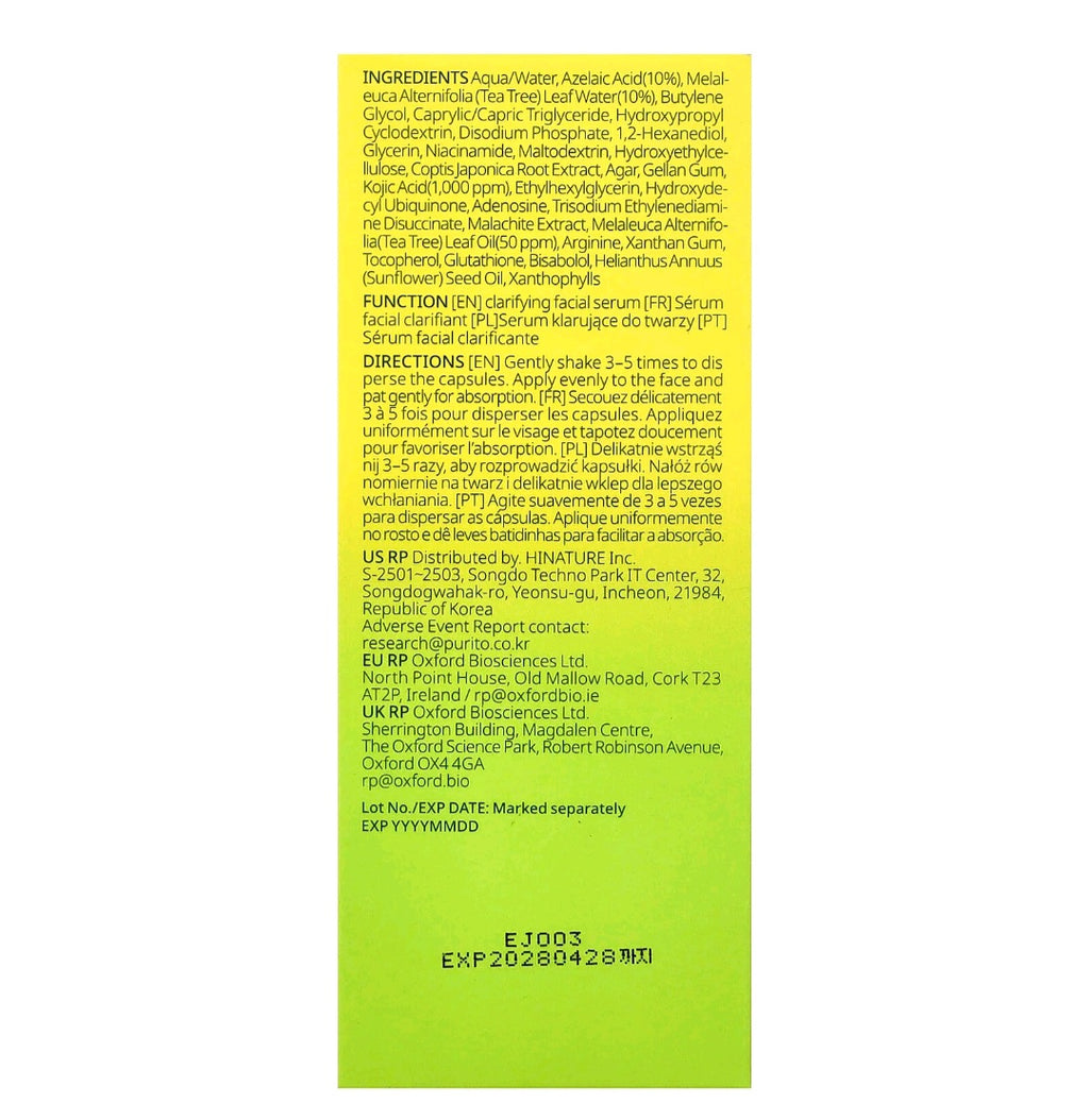 Purito Azelaic Acid 10, Koji Tea Tree Serum, 1.01 fl oz( 30ml)