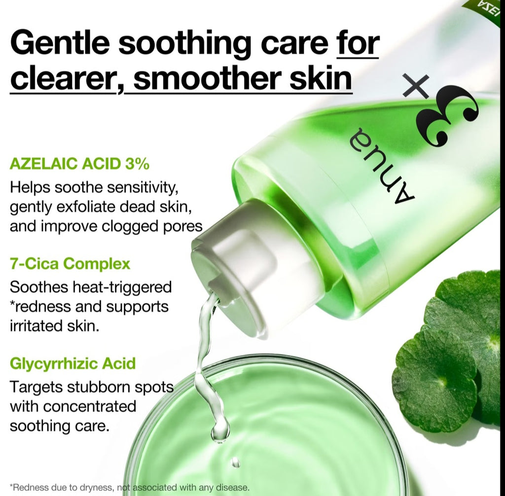 Anua Azelaic Acid 3 Cica Skin Clarifying Toner 250ml