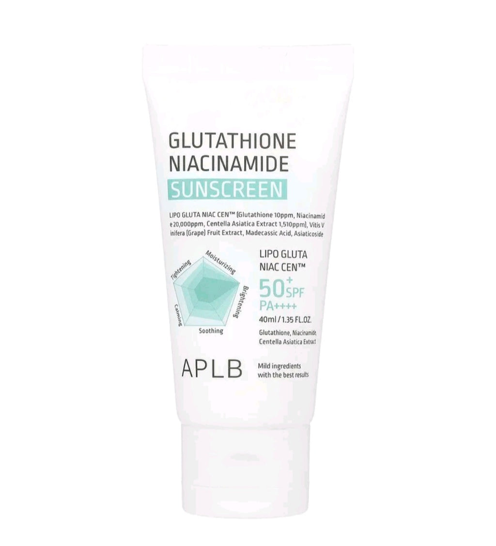 APLB Glutathione Niacinamide, Sunscreen, SPF 50+ PA ++++, 1.35 fl oz (40 ml)
