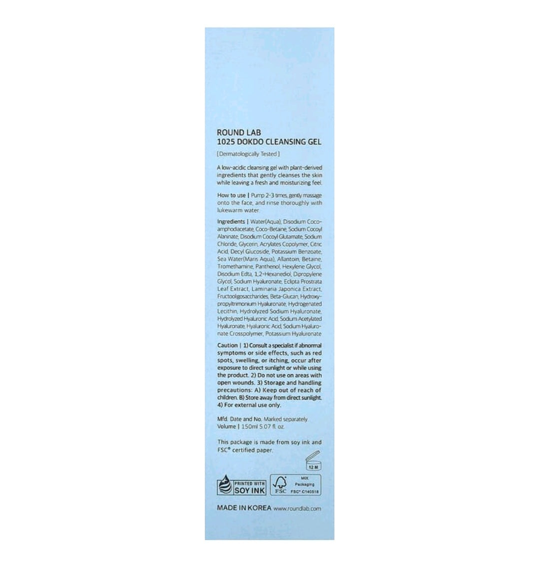 Round Lab 1025 Dokdo Cleansing Gel, 5.07 fl oz (150 ml)