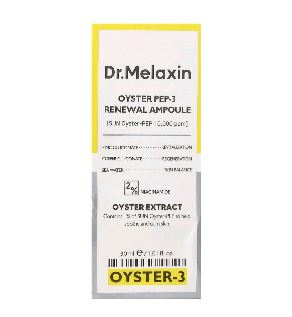 Dr. Melaxin
Oyster Pep-3 Renewal Ampoule 1. 01 fl ( 30 ml)