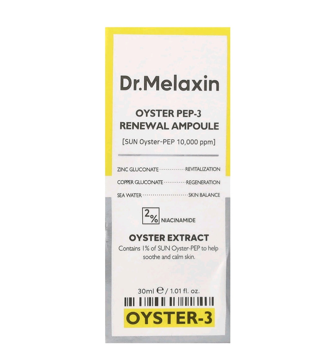 Dr. Melaxin
Oyster Pep-3 Renewal Ampoule 1. 01 fl ( 30 ml)