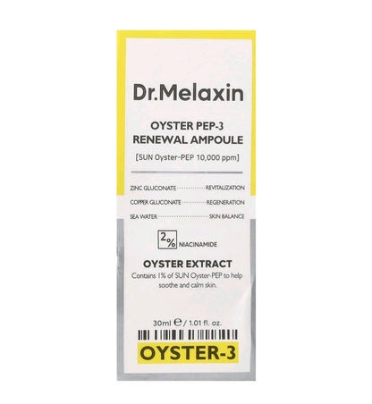 Dr. Melaxin
Oyster Pep-3 Renewal Ampoule 1. 01 fl ( 30 ml)