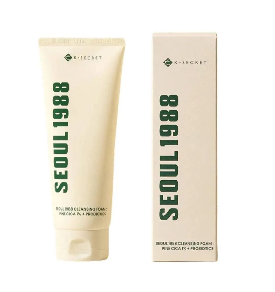 K-Secret Seoul 1988 Cleansing Foam: Pine Cica 1% + Probiotics 150ml