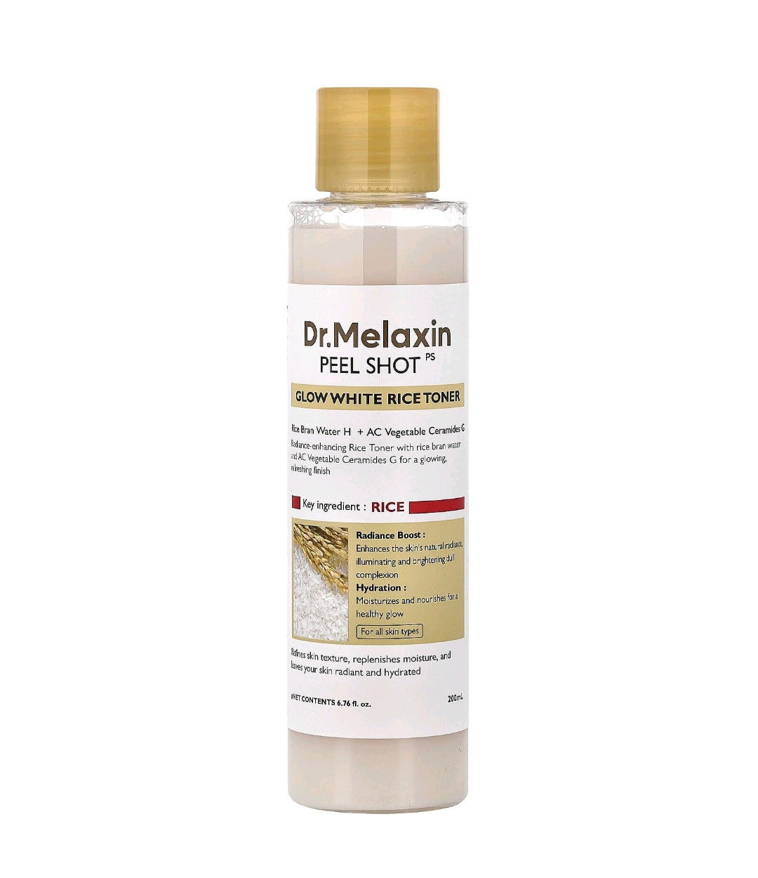 Dr.Melaxin
Peel Shot Glow White Rice Toner 6.76 FL oz ( 200 ml )