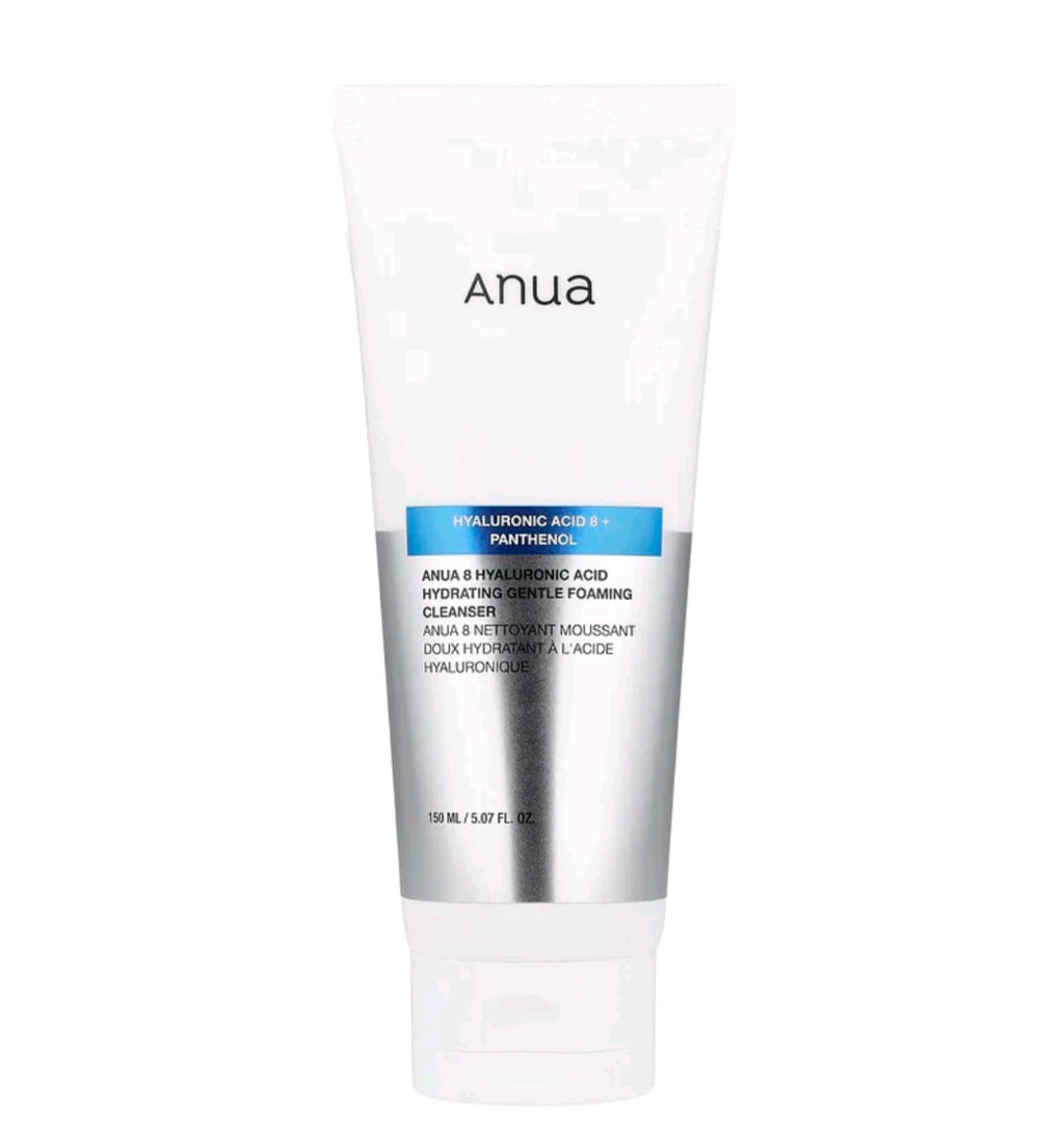 Anua 8 Hyaluronic Acid Hydrating Gentle Foaming Cleanser, 5.07 fl oz (150 ml)