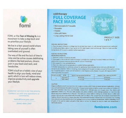 Fomi cols therapy, full coverage fave mask, Reusable, 1 mask