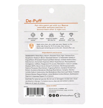 The Good Patch, De- Puff eye patches, count 1 pair