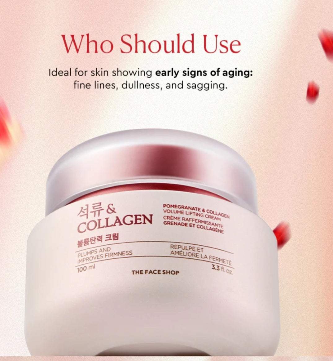 The Face Shop, Pomegranate and Collagen Volume Lifting Cream 100ml