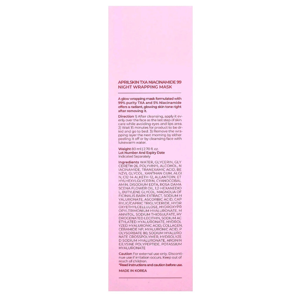 Aprilskin TXA Niacinamide 99 Night Wrapping Mask 80ml