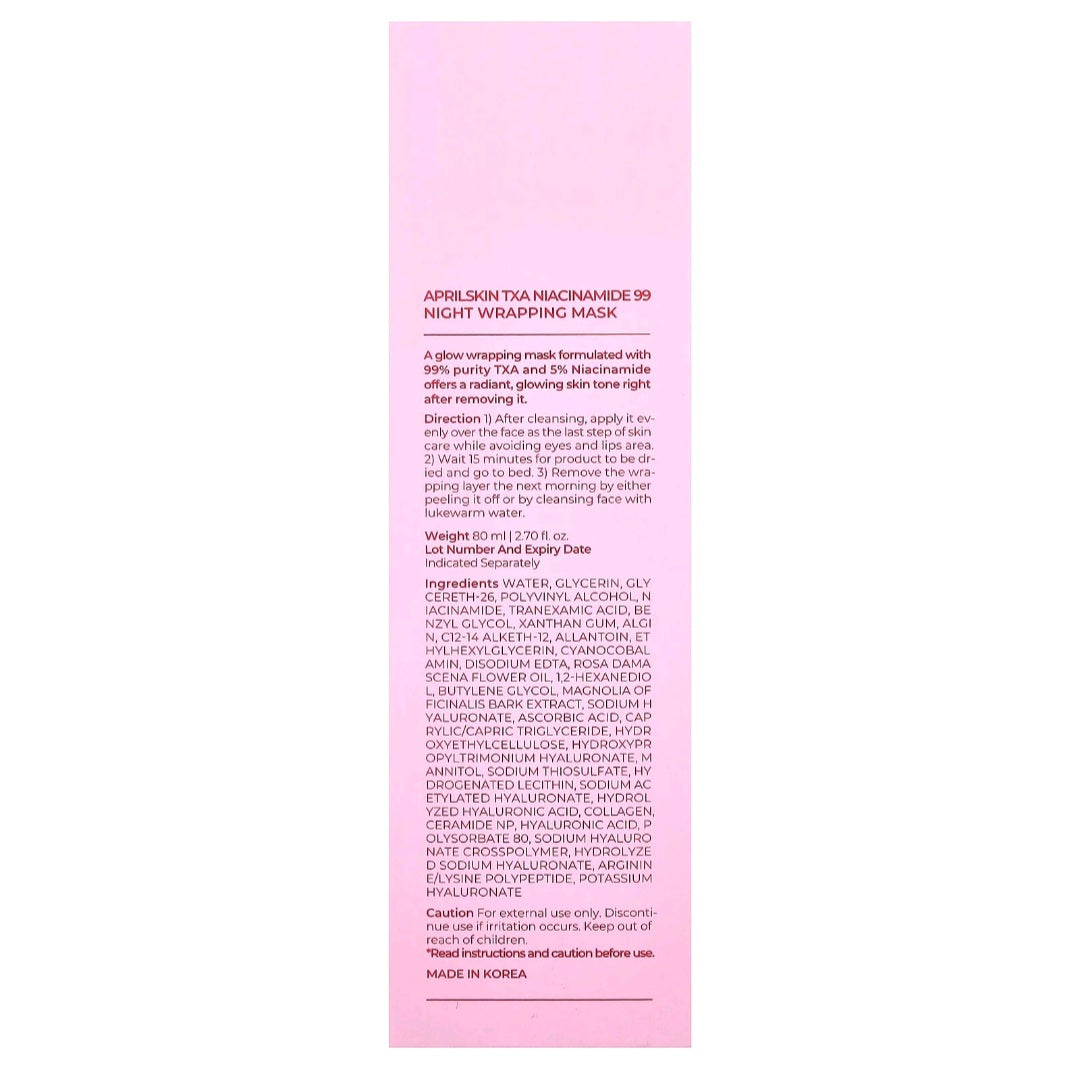 Aprilskin TXA Niacinamide 99 Night Wrapping Mask 80ml