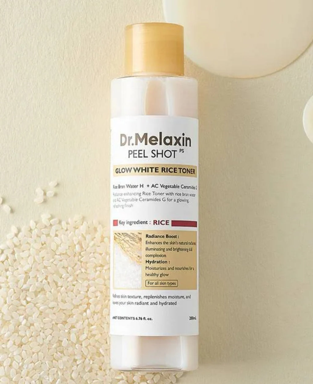 Dr.Melaxin
Peel Shot Glow White Rice Toner 6.76 FL oz ( 200 ml )