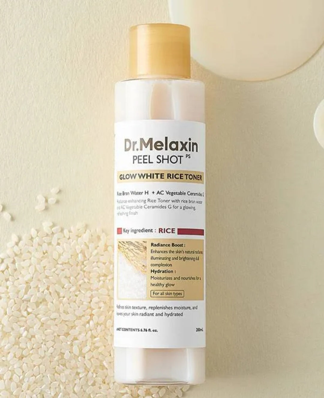 Dr.Melaxin
Peel Shot Glow White Rice Toner 6.76 FL oz ( 200 ml )