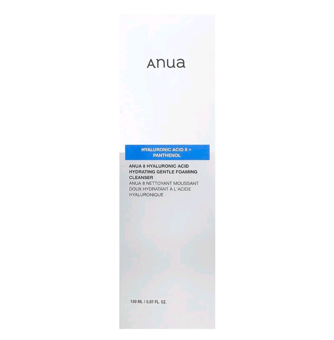 Anua 8 Hyaluronic Acid Hydrating Gentle Foaming Cleanser, 5.07 fl oz (150 ml)
