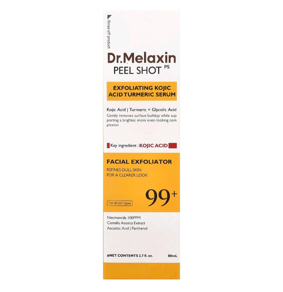 Dr.Melaxin Peel Shot Kojic Acid Turmeric Serum, all Skin Types, 80ml