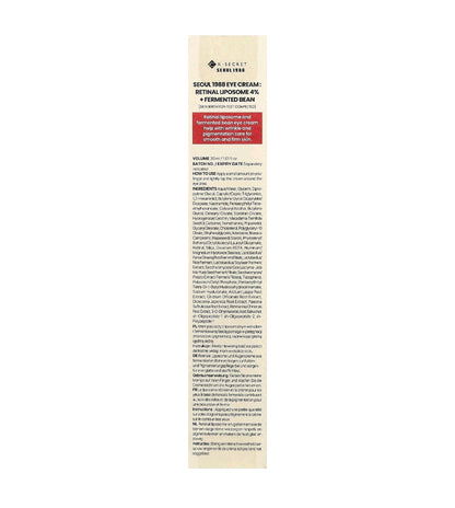 K-SECRET SEOUL 1988 Eye Cream : Retinal Liposome 4% + Fermented Bean 30ml
KSECRET